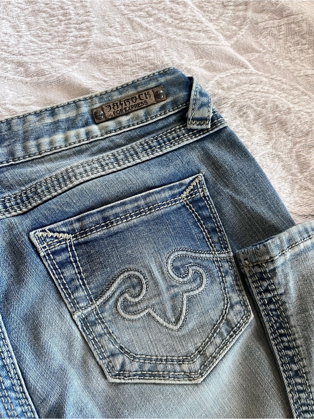 Rock & Republic Light Blue Bootcut Jeans with Signature Back Pocket